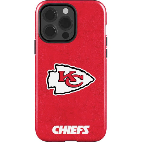 NFL Kansas City Chiefs Distressed iPhone 15 Pro Impact Case